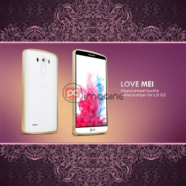 Bumper LG G3 Love Mei Metal Gris | Lg g3 (d855)