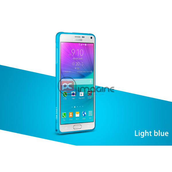 Bumper Note 4 Love Mei Metal Blau clar | Galaxy note 4 (n910)