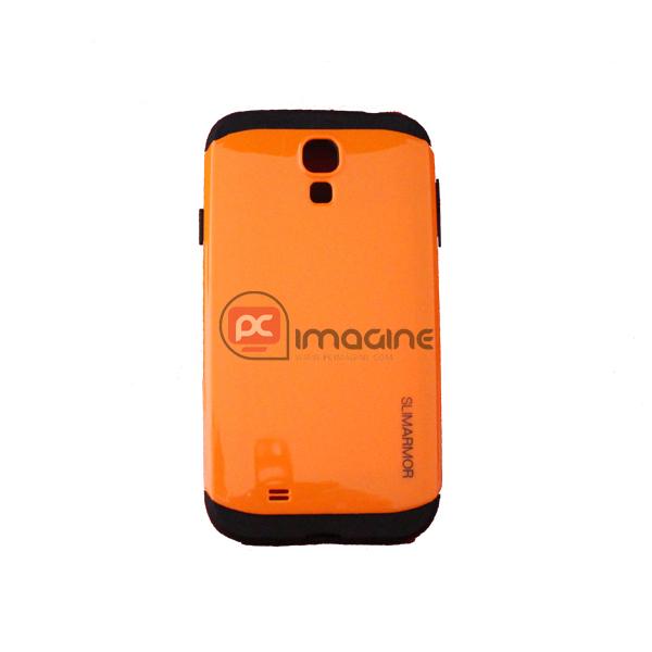 Carcasa con funda de silicona Slim Armor Naranja para Galaxy S4